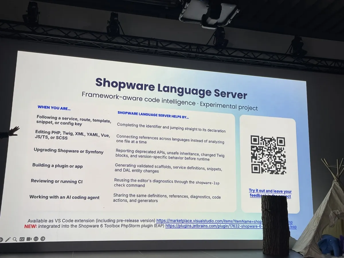 Folie Shopware Language Server: framework-bewusste Code-Intelligenz als experimentelles Projekt