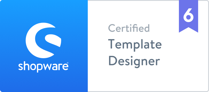 Shopware 6 Certified Template Designer Zertifikat