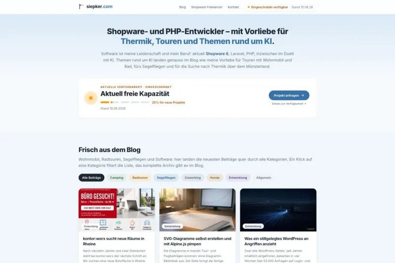 siepker.com: WordPress-Relaunch als TALL-Anwendung